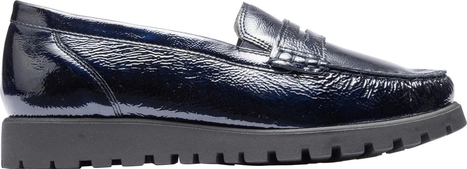 Waldlaufer Ladies Soft Crinkle Patent Loafer