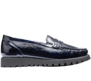 Waldlaufer Ladies Soft Crinkle Patent Loafer