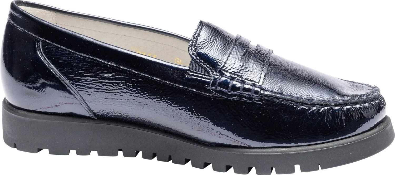 Waldlaufer Ladies Soft Crinkle Patent Loafer